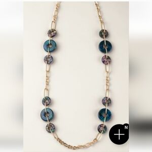 Elegant Gold and Blue Necklace